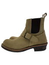 【中古】HYSTERIC GLAMOUR◆サイドゴア エンジニアブーツ/27cm/ベージュ/牛革/02203QS02【シューズ】
