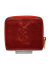 【中古】YVES SAINT LAURENT◆2つ折り財布/レザー/RED/レディース【服飾雑貨他】(4)