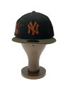 【中古】NEW ERA◆キャップ/7 1/2/ポリエステル/BLK/メンズ【服飾雑貨他】