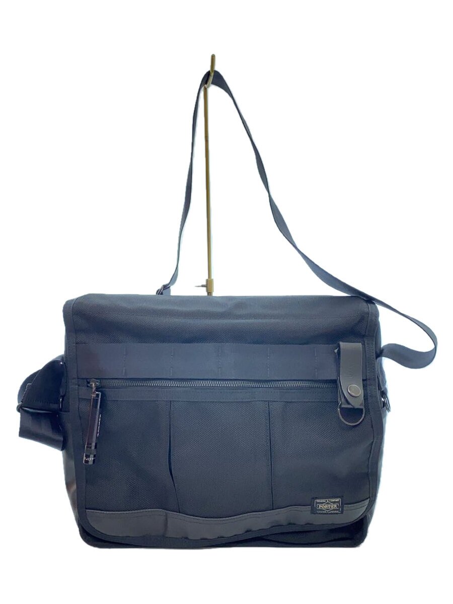 【中古】PORTER◆ショルダーバッグ/キャンバス/BLK/703-07970【バッグ】