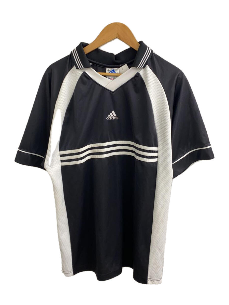 【中古】adidas◆90s/00s/サッカー/ゲームシャツ/S/ポリエステル/BLK【メンズウェア】