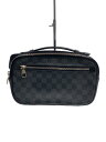 【中古】LOUIS VUITTON◆アンブレール_ダミエ・グラフィット_BLK/PVC/BLK【バッグ】