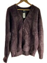 【中古】STUSSY◆シャギーカーディガン/M/ナイロン/PUP/22aw【メンズウェア】