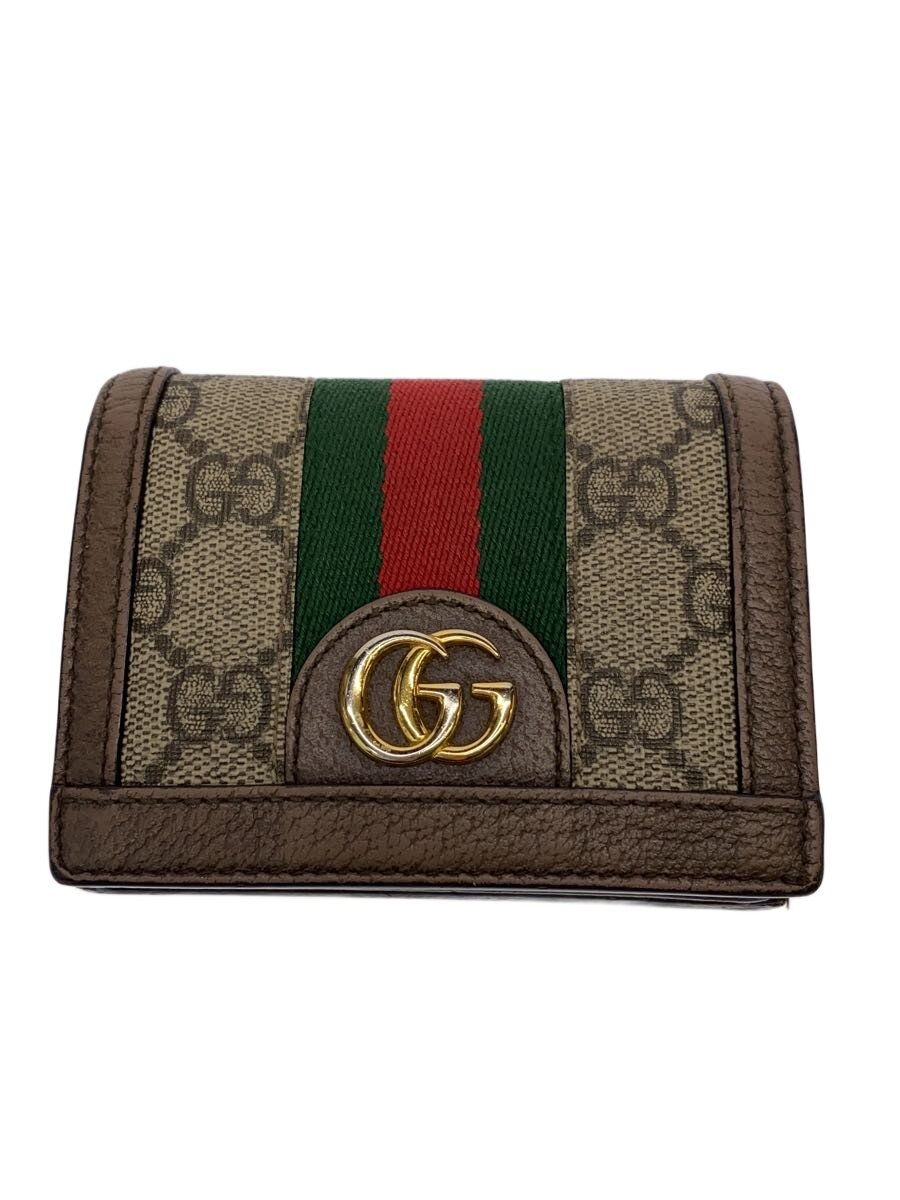 GUCCI◆2つ折り財布_オフィディア_GGスプリーム_ウェブ/--/レディース
