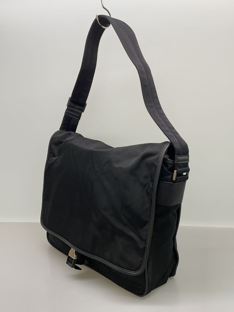 【中古】PRADA◆ショルダーバッグ/ナイロン/BLK【バッグ】