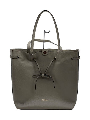 【中古】FURLA◆ハンドバッグ/レザー/GRY【バッグ】 【中古】FURLA◆ハンドバッグ/レザー/GRY【バッグ】