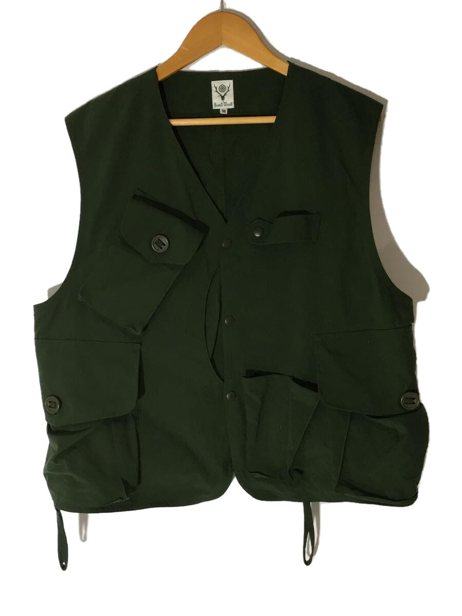 【中古】South2 West8(S2W8)◆Tenkara Vest-Wax Coating/ベスト/M/コットン/GRN/MR694【メンズウェア】