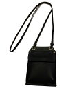 【中古】hobo◆ショルダーバッグ/レザー/BLK/無地/表面傷有【バッグ】