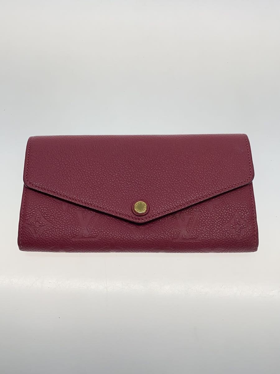【中古】LOUIS VUITTON◆ポルト・フォイユ・サラ_モノグラム・アンプラント_BRD/牛革/PNK/レディース【服飾雑貨他】(4.0)