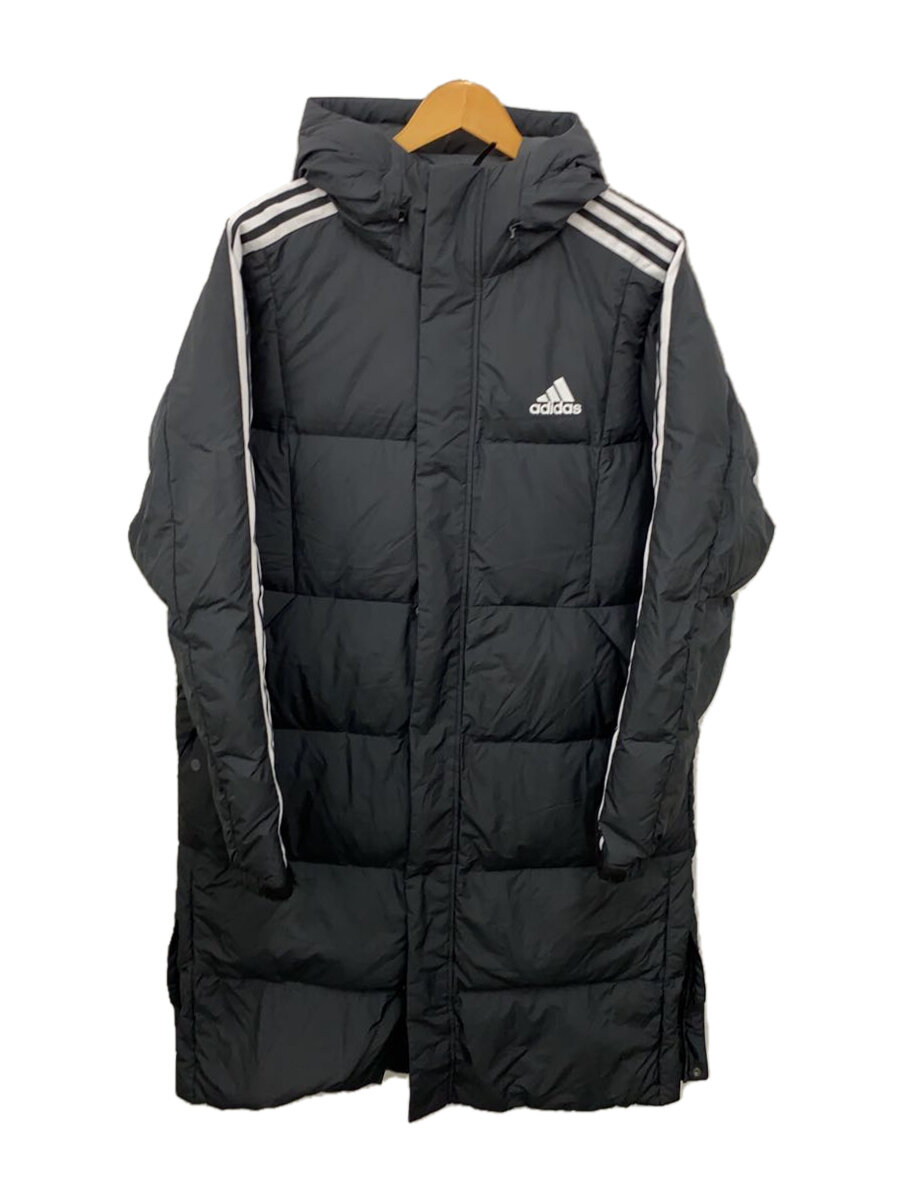【中古】adidas◆ダウンジャケット/XL/ポリエステル/BLK/HN2099【メンズウェア】