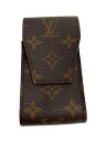 【中古】LOUIS VUITTON◆エテュイ・シガレット_モノグラム・キャンバス_BRW/レザー/BRW/総柄/メンズ/M63024【服飾雑貨他】