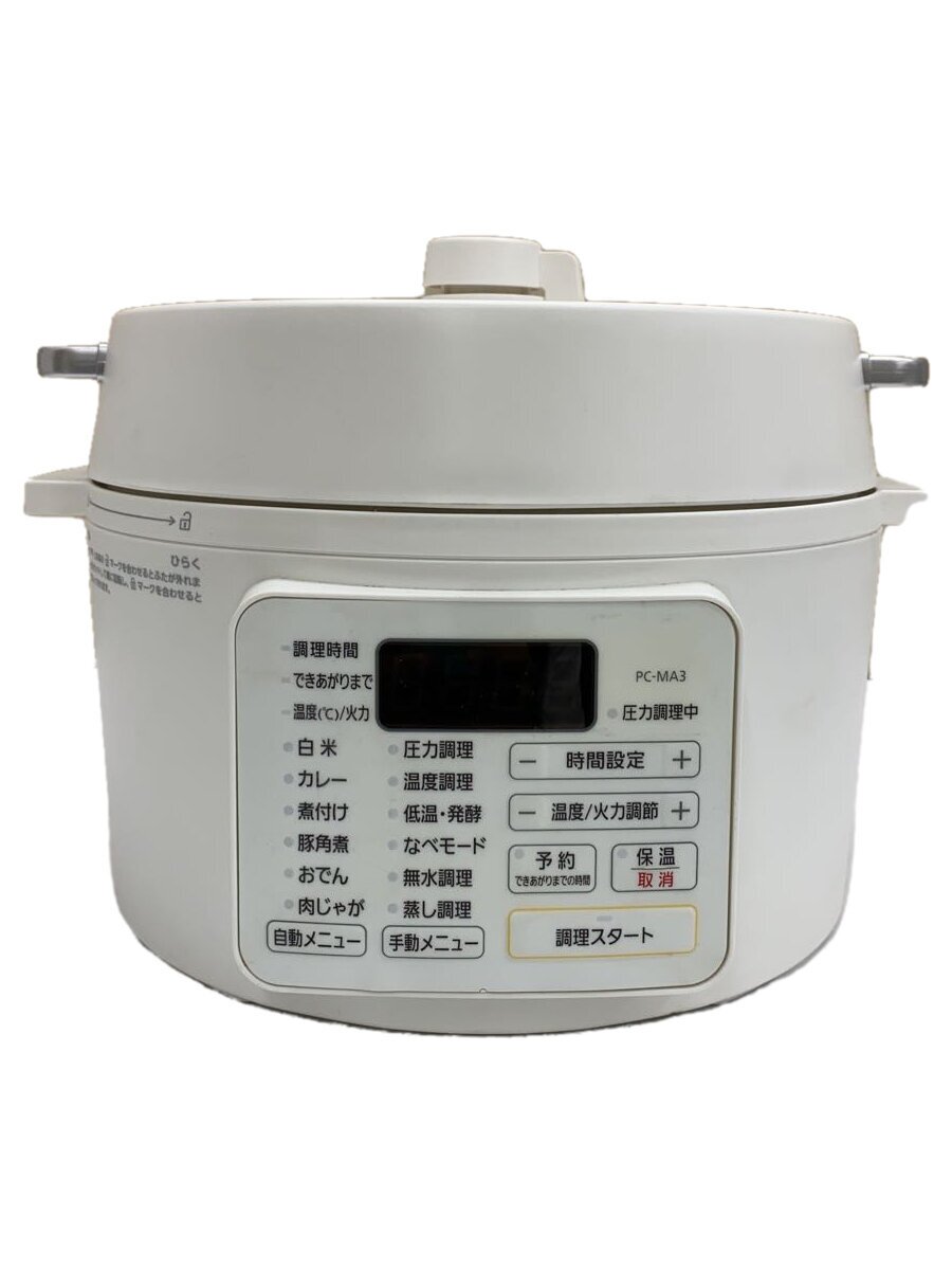 【中古】IRIS OHYAMA◆圧力鍋/容量:3L/WHT/PC-MA3-W【キッチン用品】