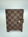 【中古】LOUIS VUITTON◆アジェンダMM_ダミエ・エベヌ_BRW/--/BRW/レディース【服飾雑貨他】