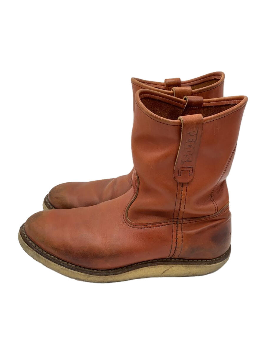 【中古】RED WING◆ペコスブーツ/US8.5/ブラウン/レザー/8866【シューズ】