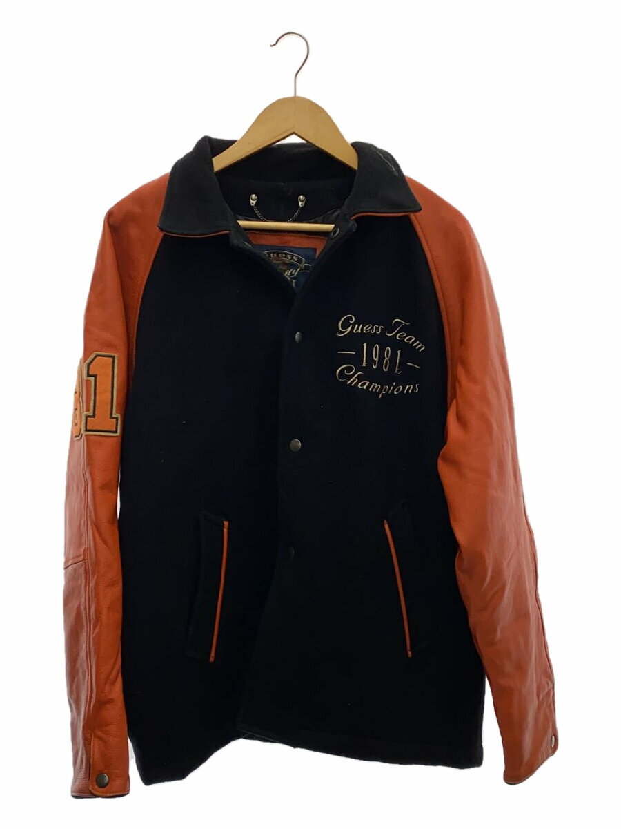 【中古】スタジャン/レザー切替/S/ウール/BLK【メンズウェア】