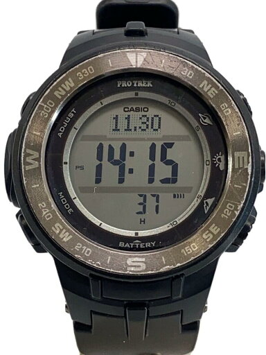 【中古】CASIO◆ソーラー腕時計・PROTREK/デジタル/ラバー/BLK【服飾雑貨他】 【中古】CASIO◆ソーラー腕時計・PROTREK/デジタル/ラバー/BLK【服飾雑貨他】