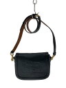 【中古】COACH◆HORSE AND CARRIAGE PRINT/ショルダーバッグ/レザー/BLK/C4058【バッグ】