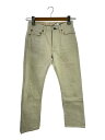 【中古】KAPITAL◆ホワイトデニムパンツ/日本製/SIZE:W28(実寸)/コットン/無地【メンズウェア】