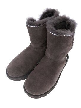 【中古】UGG australia◆FLORENCE/ショートブーツ/22cm/GRY/1013165/シューズ【シューズ】