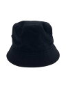 【中古】PRADA◆バケットハット/M/コットン/BLK/無地/メンズ/2HC137【服飾雑貨他】