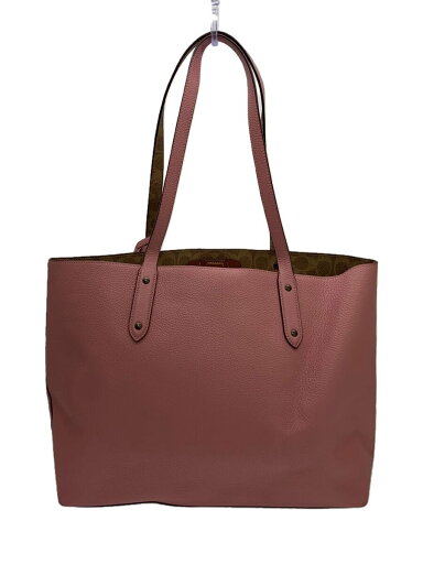 【中古】COACH◆トートバッグ/PVC/PNK/無地/E1932-74104/内側シグネチャー【バッグ】 【中古】COACH◆トートバッグ/PVC/PNK/無地/E1932-74104/内側シグネチャー【バッグ】