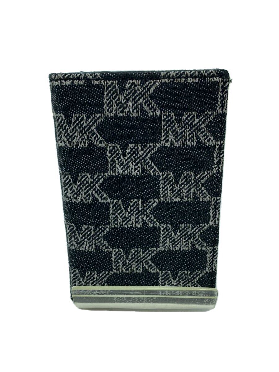 【中古】MICHAEL KORS◆カードケース/キャンバス/BLK/総柄/メンズ/AV2212【服飾雑貨他】