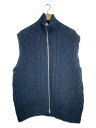 【中古】benine9 カットオフ リメイクデザイン ドライバーズベスト ニットベスト/M/ウール/BLK//【メンズウェア】