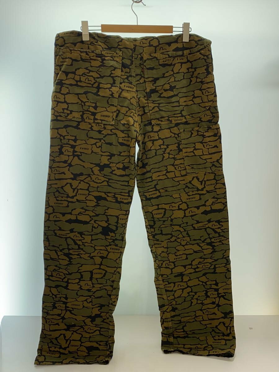 【中古】EVISU◆オーバーオール/38/コットン/カーキ/カモフラ/石垣迷彩/カモメ/【メンズウェア】