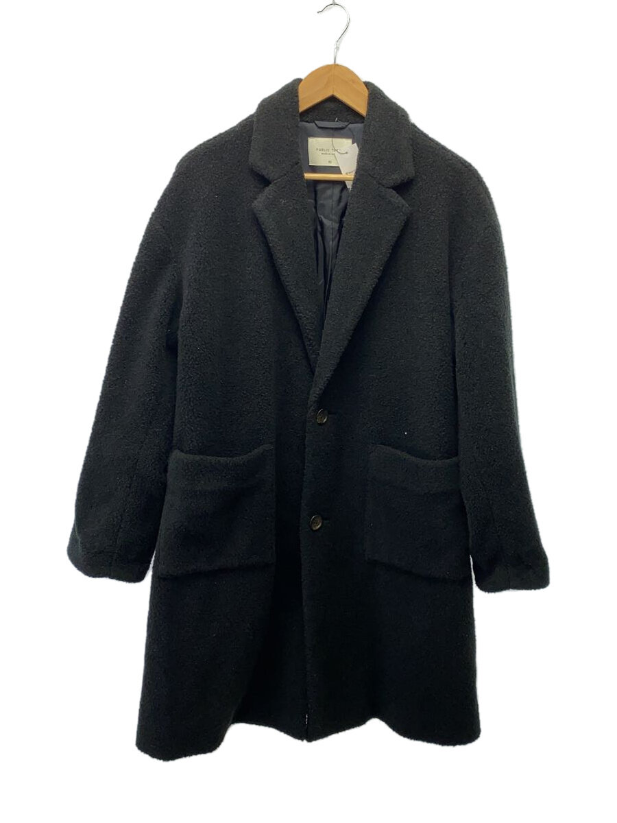 【中古】PUBLIC TOKYO◆コート/2/アクリル/BLK/608451012【メンズウェア】