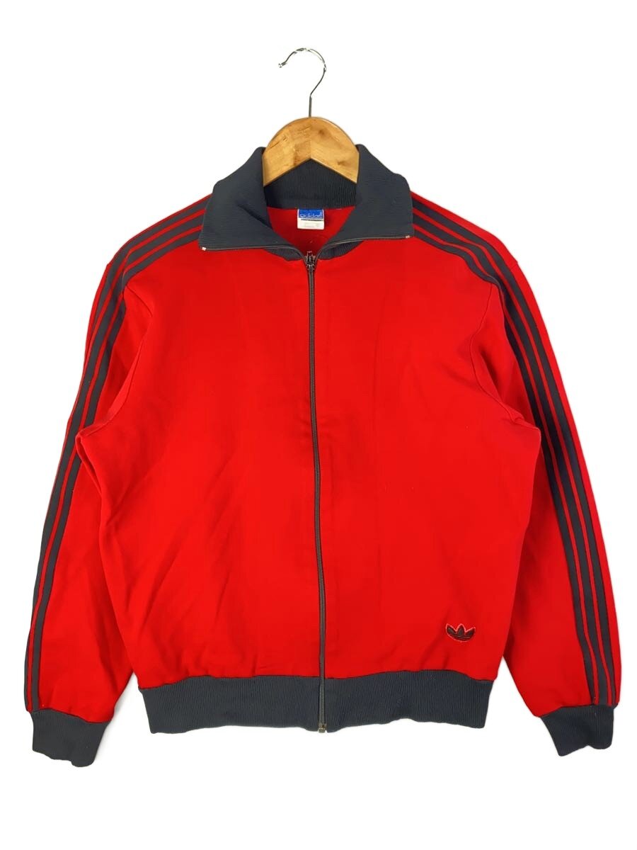 【中古】adidas◆デサント製/トラックジャケット/スポーツウェアー/4/RED/ADS-3F【スポーツ】