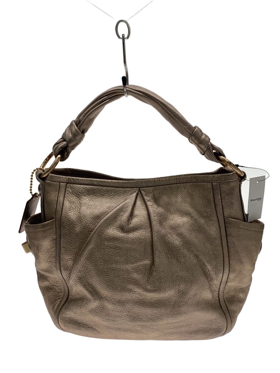 【中古】COACH◆ハンドバッグ/レザー/ピンクゴールド/PNK/無地//【バッグ】