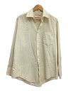【中古】sears◆長袖シャツ/--/コットン/IVO/無地/70s【メンズウェア】