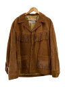 【中古】Schott◆レザージャケット・ブルゾン/42/スウェード/ブラウン【メンズウェア】(4)