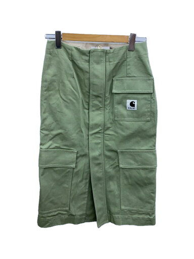 【中古】sacai◆スカート/2/コットン/GRN/24-07191【レディースウェア】 【中古】sacai◆スカート/2/コットン/GRN/24-07191【レディースウェア】