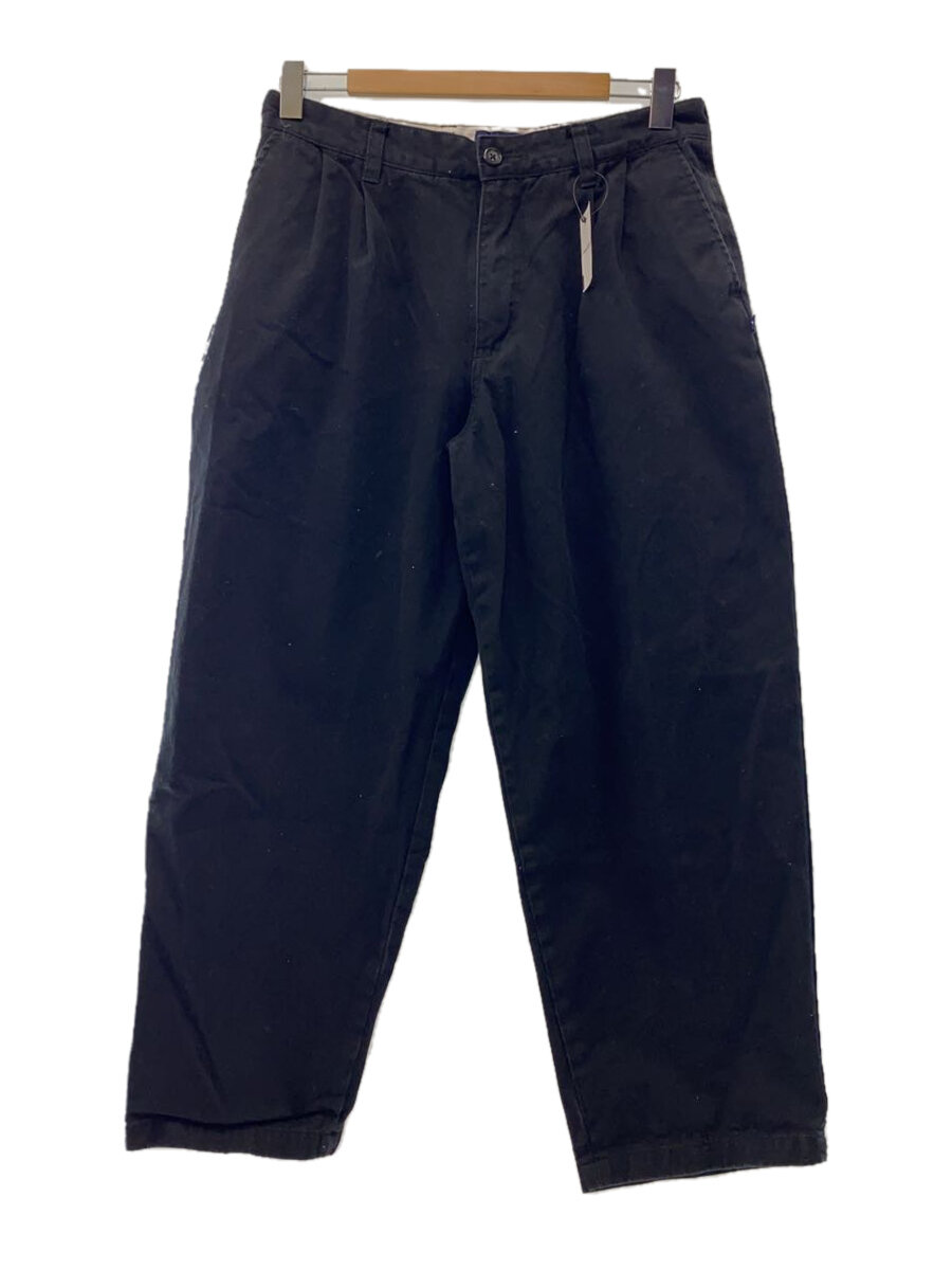 【中古】DESCENDANT◆DC-3 TWILL TRUOSERS/ボトム/3/コットン/BLK【メンズウェア】