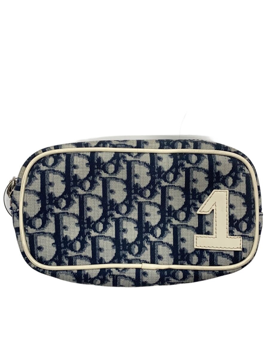 【中古】Christian Dior◆コスメポーチ トロッター/BLU/総柄【バッグ】