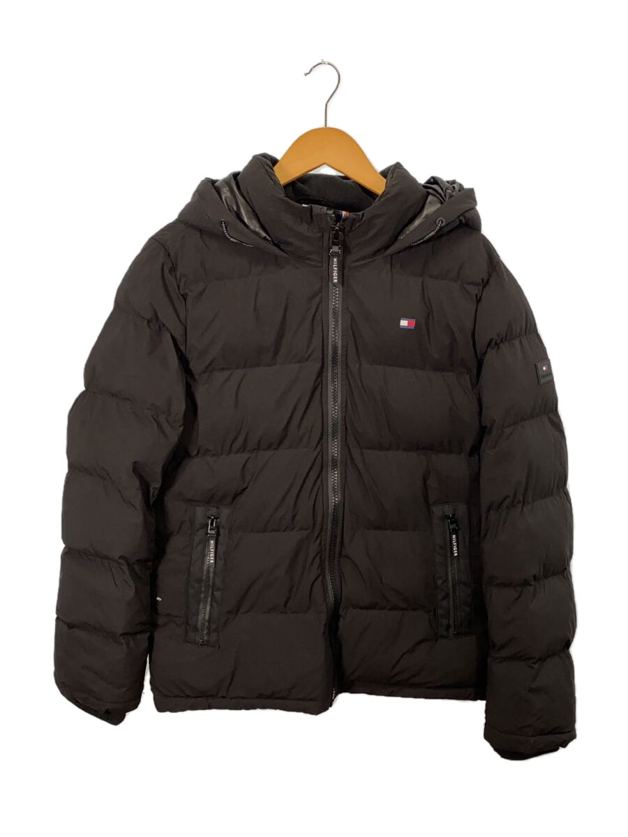 【中古】TOMMY HILFIGER◆ダウンジャケット/S/ポリエステル/BLK/151AP422【メンズウェア】