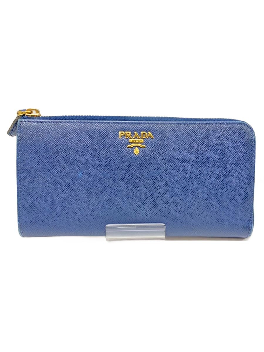 【中古】PRADA◆長財布/--/NVY/無地/レディース/1ML506【服飾雑貨他】