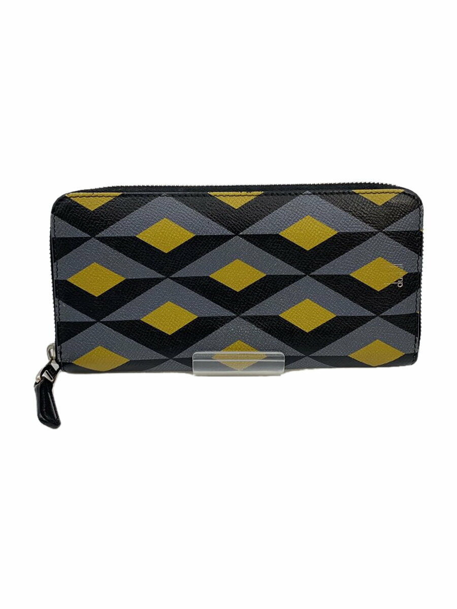 【中古】dunhill◆長財布/レザー/GRY/�