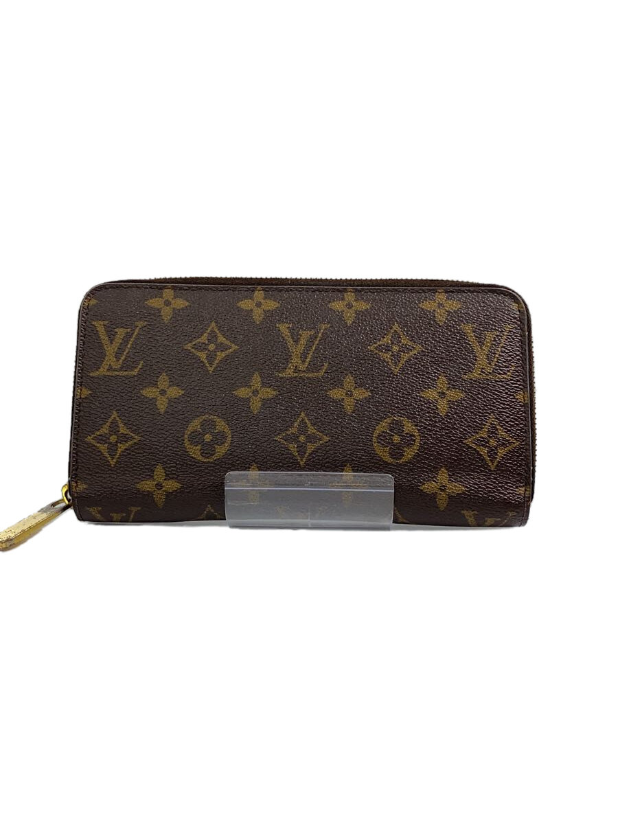 【中古】LOUIS VUITTON◆2)ジッピー・ウォレット_モノグラム・キャンバス_BRW_コクリコ/PVC/BRW/モノグラム/メンズ【服飾雑貨他】