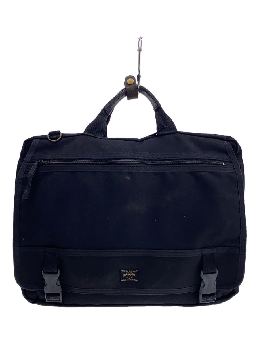 Briefcases - 【中古】PORTER◆ショルダー欠品・表面、持ち手汚れ有/ブリーフケース/--/BLK/無地//【バッグ】