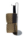 【中古】GUCCI◆ウエストバッグ/キャンバス/ベージュ/総柄【バッグ】