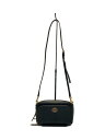 【中古】Christian Dior◆カロ ショルダー/レザー/BLK【バッグ】