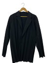 【中古】HOMME PLISSE ISSEY MIYAKE◆テーラードジャケット/3/ポリエステル/BLK/無地/HP43FD250【メンズウェア】