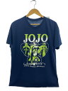 【中古】Tシャツ/L/コットン/ネイビー/プリント/jojo/ジョジョの奇妙な冒険/ジョリーン【メンズウェア】