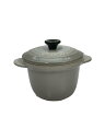 【中古】LE CREUSET◆鍋/サイズ:18cm/GRY【キッチン用品】