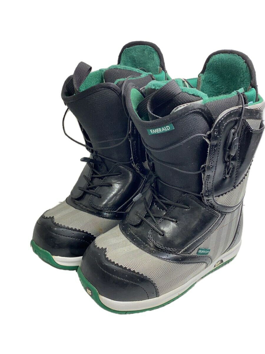 【中古】BURTON◆スノーボードブーツ/22.5cm/クイックレーシング/GRY/EMERALD【スポーツ】