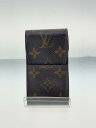 【中古】LOUIS VUITTON◆エテュイ・シガレット_モノグラム・キャンバス_BRW/PVC/BRW/モノグラム/レディース【服飾雑貨他】