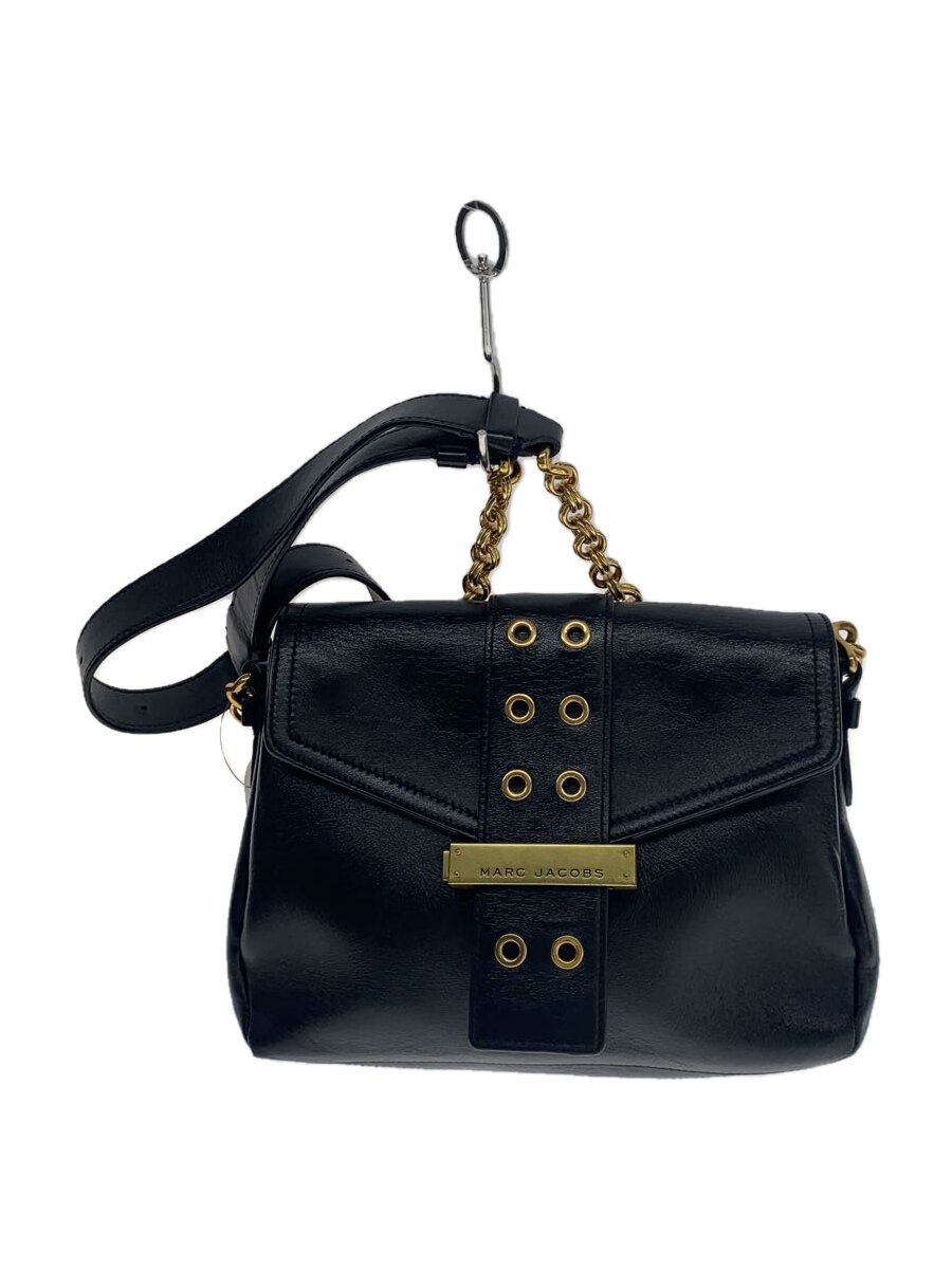 【中古】MARC JACOBS◆ショルダーバッグ/レザー/BLK【バッグ】