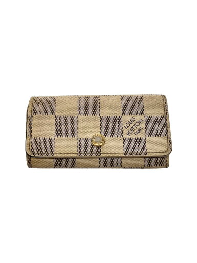 【中古】LOUIS VUITTON◆ミュルティクレ4_ダミエ・アズール_WHT/レザー/WHT/メンズ【服飾雑貨他】 【中古】LOUIS VUITTON◆ミュルティクレ4_ダミエ・アズール_WHT/レザー/WHT/メンズ【服飾雑貨他】